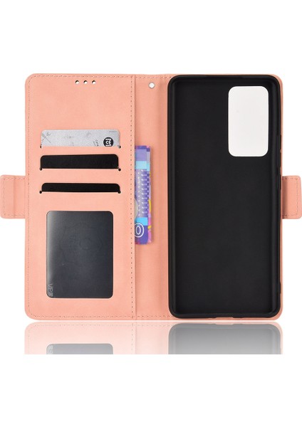 Xiaomi 12 Pro 5g /12S Pro 5g /12 Pro (Boyut) Için 5g Manyetik Kapanış Şok Geçirmez Çoklu Kart Yuvaları Cüzdan Kılıfı Pu Deri Deri Flip Cep Telefonu Kapak Pembe (Yurt Dışından) indirimleri