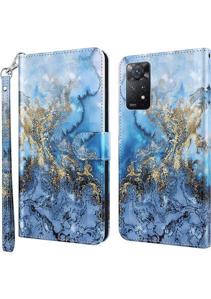 Xiaomi Redmi Için Note 12 Pro 4g/11 Pro 4g (Mediatek)/note 11 Pro 5g (Qualcomm) Cüzdan Telefon Kılıfı 3D Yaratıcı Desen Baskı Pu Deri Deri Stand Strap-Bauhinia Vadisi ile Flip Kapak (Yurt Dışından)