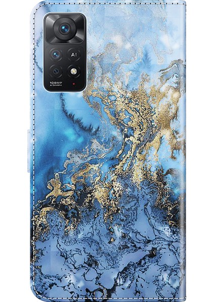Xiaomi Redmi Için Note 12 Pro 4g/11 Pro 4g (Mediatek)/note 11 Pro 5g (Qualcomm) Cüzdan Telefon Kılıfı 3D Yaratıcı Desen Baskı Pu Deri Deri Stand Strap-Bauhinia Vadisi ile Flip Kapak (Yurt Dışından)