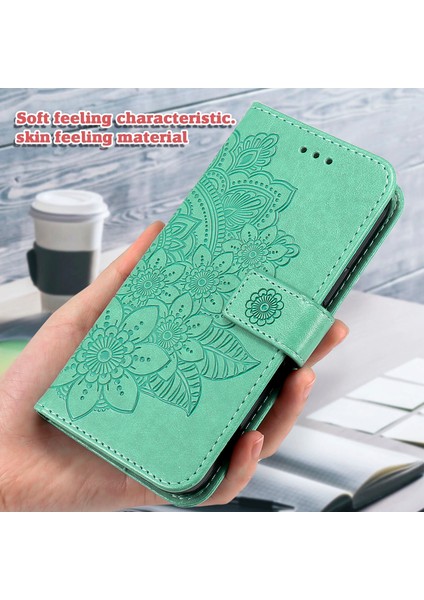 Pu Deri Izleme Çiçekleri Desen Cüzdan Telefon Kasası ile Xiaomi Mi Için Kordon (Yurt Dışından)