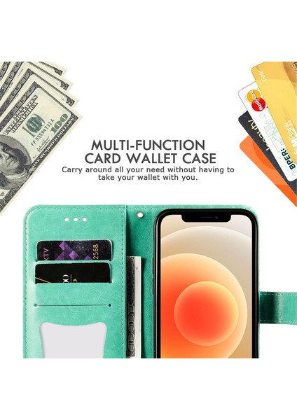Pu Deri Izleme Çiçekleri Desen Cüzdan Telefon Kasası ile Xiaomi Mi Için Kordon (Yurt Dışından)