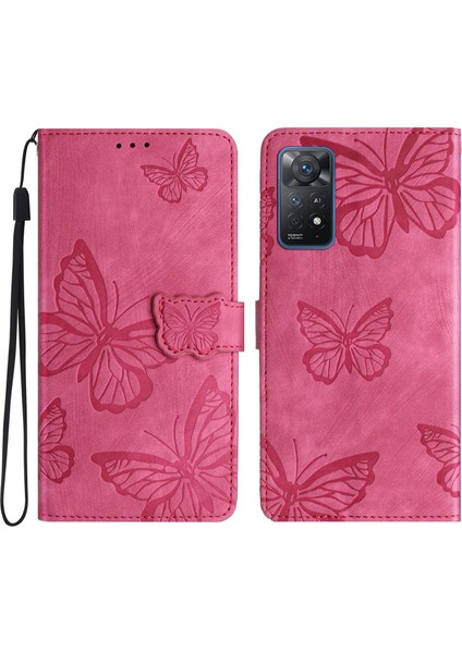 Xiaomi Redmi Için Note 11 Pro 4g (Mediatek)/note 11 Pro 5g (Qualcomm) Şok Geçirmez Kasa Cilt Dokunuşu Deri Telefon Kapak Çizgisi (Yurt Dışından)