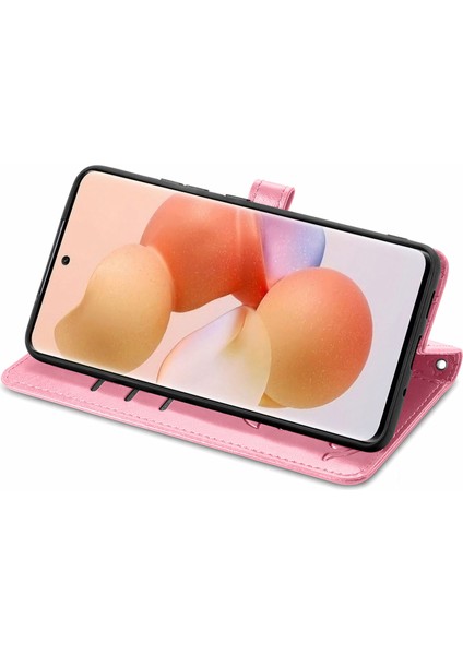 Xiaomi 12 5G/12X 5G/12S Için 5g Cüzdan Telefon Kaplama Kabuk Pu Deri Baskılı Kedi Köpek Deseni Stand Flip Cep Telefonu Vaka Pink (Yurt Dışından) indirimleri