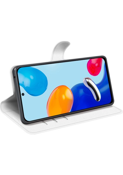 Xiaomi Için Redmi Note 11 4g (Qualcomm)/redmi Note 11S 4g Litchi Doku Katlama Stand Telefon Kılıfı Pu Deri Manyetik Kapatma Cüzdan Kapak-Beyaz (Yurt Dışından) indirimleri