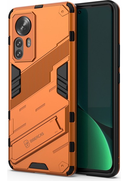 Xiaomi 12 Pro 5g /12S Pro 5g /12 Pro (Boyut) 5g Çift Katman Sert Pc+Yumuşak Tpu Şok Geçirmez Koruyucu Telefon Kasası Kickstand-Orange ile (Yurt Dışından) fiyatları