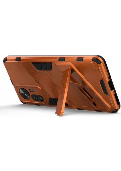 Xiaomi 12 Pro 5g /12S Pro 5g /12 Pro (Boyut) 5g Çift Katman Sert Pc+Yumuşak Tpu Şok Geçirmez Koruyucu Telefon Kasası Kickstand-Orange ile (Yurt Dışından) fırsatları