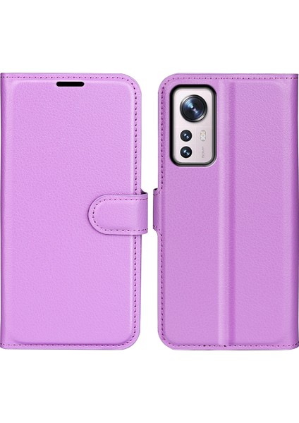 Xiaomi 12 5G/12X 5G/12S Için 5g Litchi Doku Deri Kapağı Tam Koruma Standı Cüzdan Cep Telefonu Vaka Doğru (Yurt Dışından)