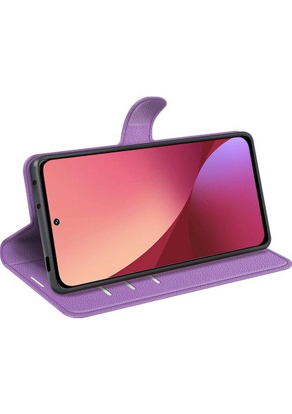 Xiaomi 12 5G/12X 5G/12S Için 5g Litchi Doku Deri Kapağı Tam Koruma Standı Cüzdan Cep Telefonu Vaka Doğru (Yurt Dışından) indirimleri