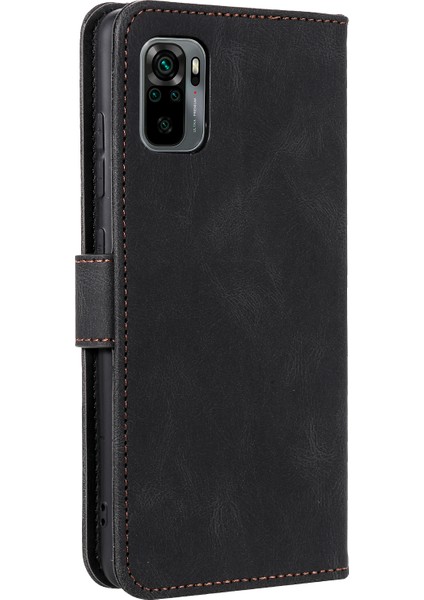 Perçin Dekor Cilt Duygu Birleştirme Deri Cüzdan Xiaomi Poco M5S 4g/redmı Note 10 4g/not 10S 4g-Black Için (Yurt Dışından) fırsatları