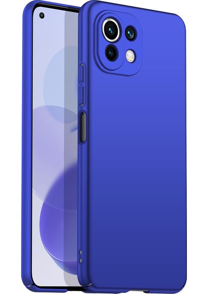 Xiaomi 11 Lite 5g Ne/mı 11 Lite 4g/5g Düz Renkli Çizgiye Karşı Anti-Çizik Sert Pc Cep Telefonu Kasası Mavisi Için Telefon Kapağı (Yurt Dışından)