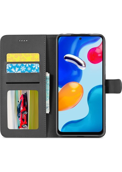 Xiaomi Redmi Için Deri Cüzdan Telefon Kılıfı Note 12 Pro 4g/11 Pro 4g (Mediatek)/note 11 Pro 5g (Qualcomm) Ayarlanabilir Stand-Black (Yurt Dışından) fırsatları