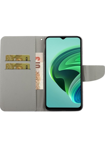Desen Baskı Pu Deri Stand Kılıfı Xiaomi Poco X4 Pro 5g, Çapraz Doku Manyetik Toka Cüzdan Telefon Kapağı Strap-Penguin ile (Yurt Dışından)