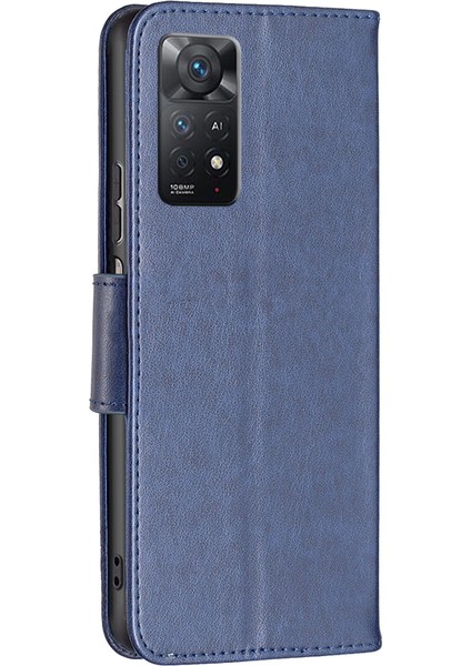Xiaomi Redmi Için Note 12 Pro 4g/11 Pro 4g (Mediatek)/note 11 Pro 5g (Qualcomm) Kelebekler Baskılı Ayarlanabilir Stand Cüzdanı Telefon Deri Kapak-Dark Mavi (Yurt Dışından) modelleri