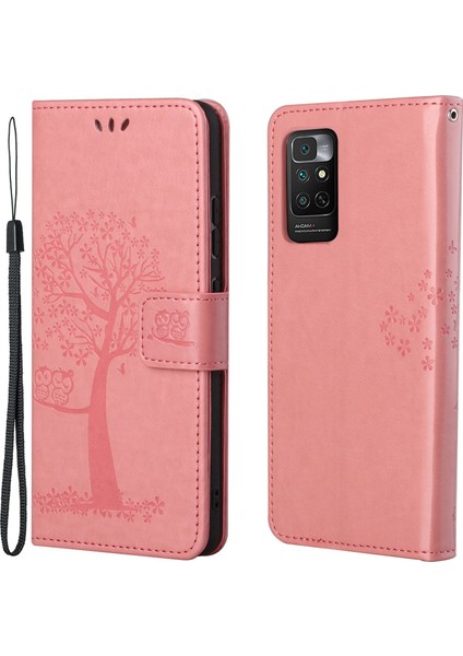 Xiaomi Için Redmi Note 11 4g (Qualcomm)/redmi Note 11S 4g Cüzdan Telefon Kılıfı Baykuş Ağacı Deseni Basılı Pu Deri Stand Flip Koruyucu Kapak Strap-Pink ile (Yurt Dışından) fiyatları
