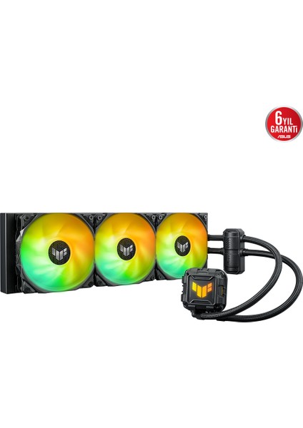 ASUS TUF GAMING LC II 360 ARGB AIO AURA SYNC 120MM ADRESLENEBİLİR RGB FAN NCVM KAPLAMALI RGB POMPA KAPAĞI SIVI CPU SOĞUTUCUSU