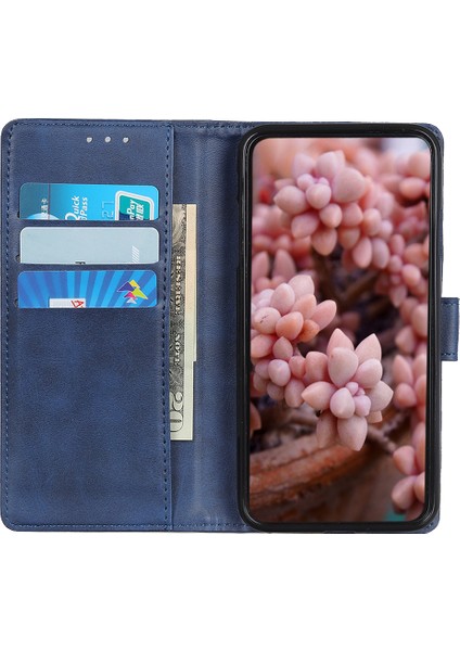 Xiaomi Redmi Için Note 12 Pro 4g/11 Pro 4g (Mediatek)/note 11 Pro 5g (Qualcomm) Dokulu Pu Deri Folio Kılıf Stand Standı Cüzdan Manyetik Flip Kapak Mavisi (Yurt Dışından) fiyatları