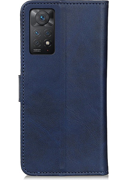 Xiaomi Redmi Için Note 12 Pro 4g/11 Pro 4g (Mediatek)/note 11 Pro 5g (Qualcomm) Dokulu Pu Deri Folio Kılıf Stand Standı Cüzdan Manyetik Flip Kapak Mavisi (Yurt Dışından) indirimleri
