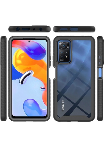 Xiaomi Redmi Note 11 Pro 4g (Mediatek)/note 11 Pro 5g (Qualcomm) Için 3'ü 1 Arada Hibrit Telefon Kasası, Pet Ekran Koruyucu-Kırmızılı Tam Kapsama Telefon Kapağı (Yurt Dışından) indirimleri