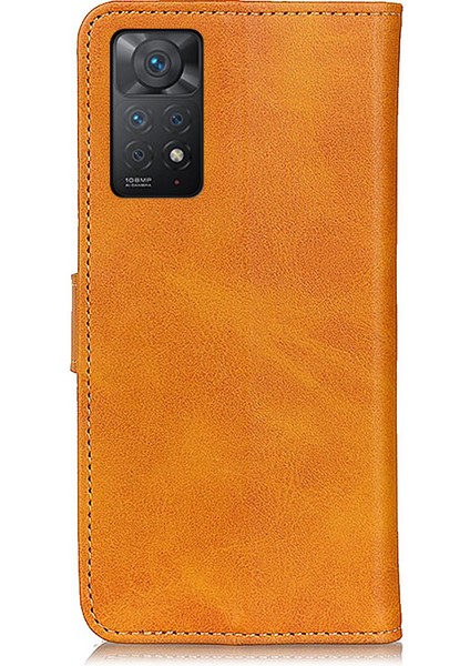Xiaomi Redmi Için Note 12 Pro 4g/11 Pro 4g (Mediatek)/note 11 Pro 5g (Qualcomm) Dokulu Pu Deri Folio Kılıf Stand Standı Cüzdan Manyetik Flip Kapak-Brown (Yurt Dışından) indirimleri