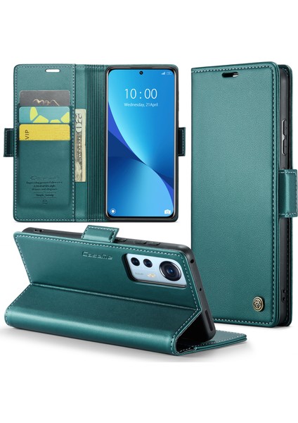 Xiaomi 12 5G/12X 5G/12S 5g Pu Deri Kapak Rfıd Blowıng Cülü Telefonu Kapı Yeşi (Yurt Dışından)