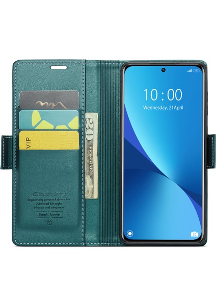 Xiaomi 12 5G/12X 5G/12S 5g Pu Deri Kapak Rfıd Blowıng Cülü Telefonu Kapı Yeşi (Yurt Dışından) fiyatları