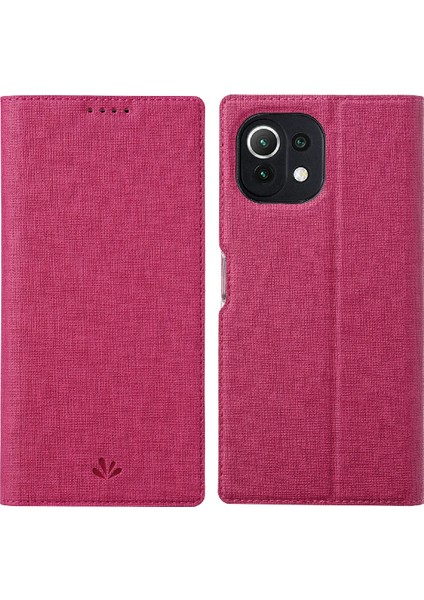 Deri Koruyucu Stand Kapağı Xiaomi Mi 11 Lite 4g/5g/11 Lite 5g Ne-Rose (Yurt Dışından)