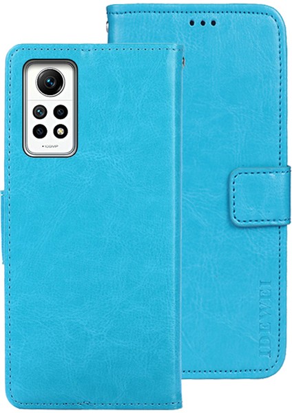 Xiaomi Redmi Için Note 12 Pro 4g/note 11 Pro 5g (Qualcomm)/11 Pro 4g (Mediatek) Deri Kılıf Stand Cüzdan Telefon Kapak Sky Blue (Yurt Dışından)