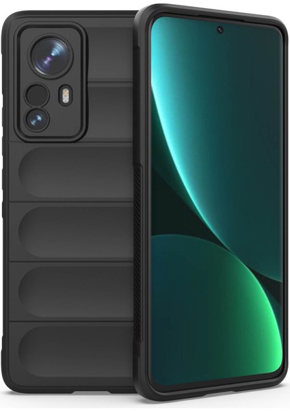 Xiaomi 12 Pro 5G/12S Pro 5g/12 Pro (Boyut) Için Şok Geçirmez Kasa 5g Fall Anti-Fall Rest Geri Kabuk Yumuşak Tpu Telefon Protector-Black (Yurt Dışından)