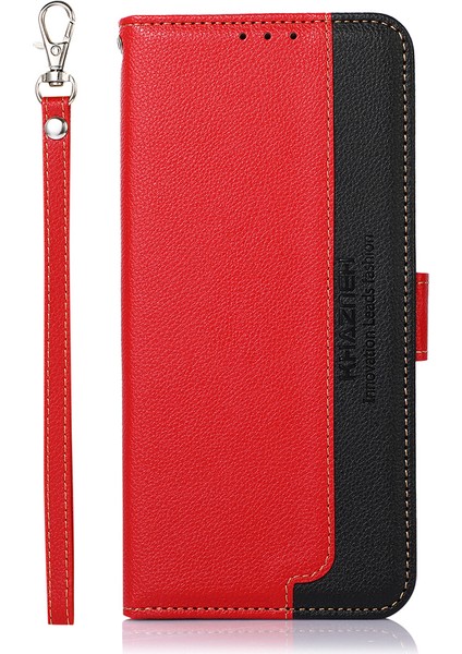 Xiaomi Için Khazneh Redmi Not 10 4g/redmi Not 10S 4g/poco M5S 4g Litchi Cilt Tasarımı Rfıd Hırsızlık Anti-Hırsızlık Fonksiyon Deri Telefon Kılıfı Kapak-Kırmızı (Yurt Dışından) fiyatları
