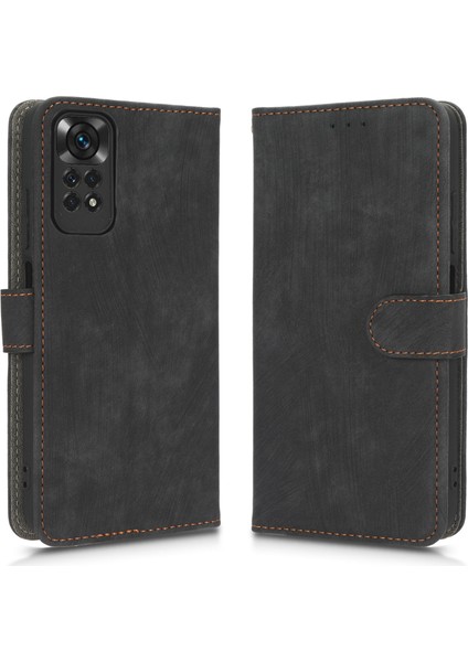 Xiaomi Için Redmi Note 11 4g (Qualcomm)/not 11S 4g Rfıd Engelleme Tam Kapsama Pu Deri Telefon Kılıfı Koruyucu Manyetik Cep Telefon Kapağı Cüzdan Stand-Black (Yurt Dışından)