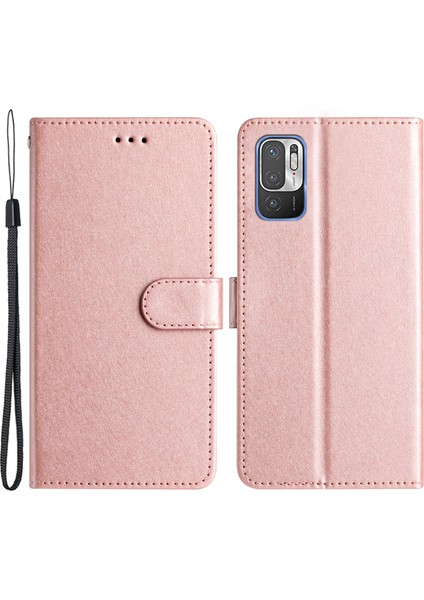 Xiaomi Için Redmi Note 10 5G/10T 5g/poco M3 Pro 5g/4g Pu Deri Cüzdan Stand Ipek Doku Flip Telefon Koruyucusu Kasa Golü (Yurt Dışından)