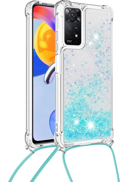 Xiaomi Redmi Için Note 12 Pro 4g/11 Pro 4g (Mediatek)/note 11 Pro 5g (Qualcomm) Glitter Quicksans Sıvı Tpu Koruyucu Kapak Telefon Kabuğu, Kordon Mavisi/pentagram (Yurt Dışından) fiyatları