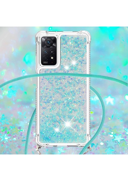 Xiaomi Redmi Için Note 12 Pro 4g/11 Pro 4g (Mediatek)/note 11 Pro 5g (Qualcomm) Glitter Quicksans Sıvı Tpu Koruyucu Kapak Telefon Kabuğu, Kordon Mavisi/pentagram (Yurt Dışından) fırsatları