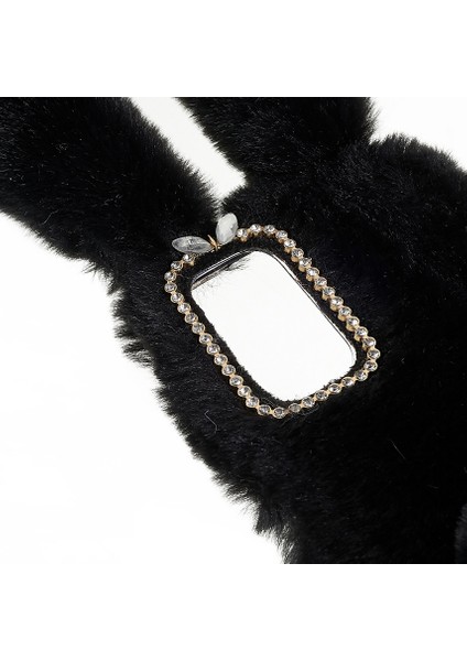 Xiaomi Redmi Için Note 11 4g (Qualcomm) Bulanık Kabarık Tavşan Kulak Kılıfı Yumuşak Peluş Esnek Tpu Rhinestone Dekor Arka Kapak Black (Yurt Dışından) modelleri