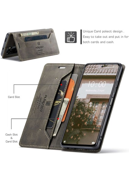 Xiaomi Poco M5S Için 4g/redmi Not 10 4g/redmi Not 10S 4g Düşme Koruması Rfıd Engelleme Manyetik Kapatma Kabuğu, Vintage Buzlu Pu Deri+Tpu Cüzdan Stand Flip Cover-Grey (Yurt Dışından) fırsatları