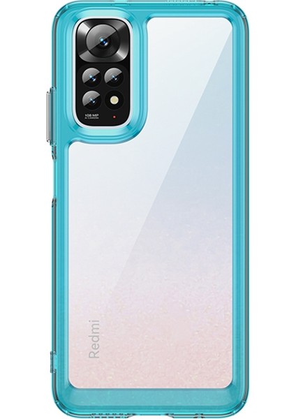 Xiaomi Redmi Için Not 11 4g (Qualcomm)/not 11S 4g Absorpsiyon Tpu+Akrilik Hibrit Kılıf, Bağımsız Pc Düğmeleri Koruyucu Telefon Kapak Tespit Mavi (Yurt Dışından)