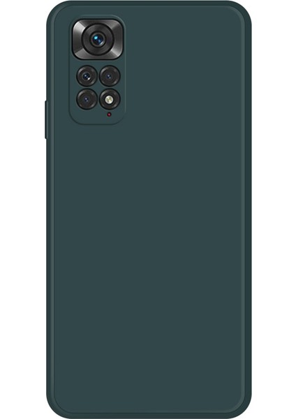 Xiaomi Redmi Için Kaymaz Kavrama Tpu Kasası Not 11 4g (Qualcomm)/not 11S 4g, Mikrofiber Astar Ka Düz Kenar Telefonu Arka Kapak Kapağı-Siyah Yeşil (Yurt Dışından)