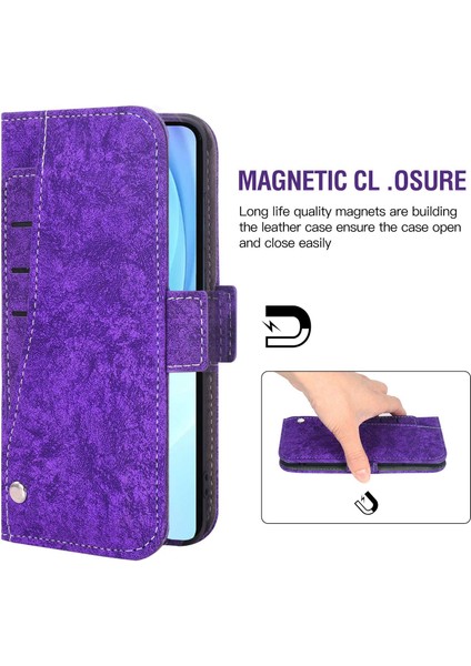 Xiaomi Mi Için 11 Lite 4g/5g/11 Lite 5g Ne Su- Boyama Dokusu Manyetik Flip Pu Pu Deri Dönen Kart Yuvaları Stand Fonksiyon Cüzdanı Kılıf-Doğru (Yurt Dışından)