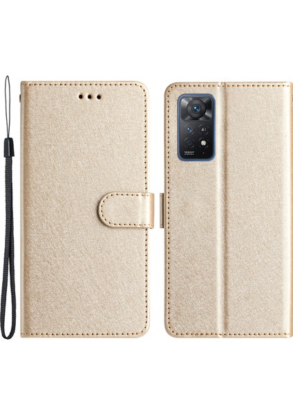 Xiaomi Redmi Için Note 11 Pro 5g (Qualcomm)/11 Pro 4g (Mediatek)/note 12 Pro 4g Deri Telefon Cüzdan Stand Ipek Doku Çıkarma (Yurt Dışından)