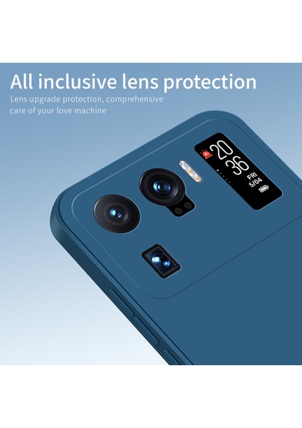 Xiaomi Mi 11 Ultra-Mavi Için Yumuşak Silikon Kesin Kesilmiş Cep Telefonu Kasası Kapak Koruyucusu (Yurt Dışından)