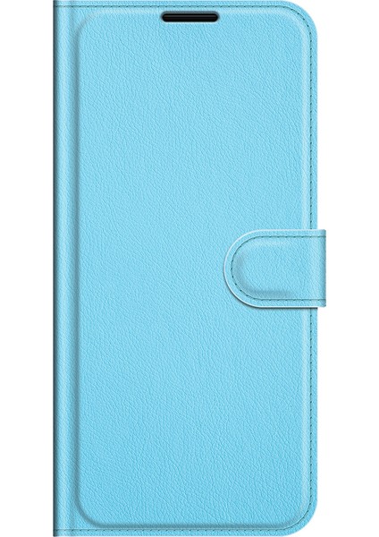 Folio Flip Litchi Cilt Cüzdan Stand Deri Kılıf Xiaomi Mi 11 Lite 4g/5g/11 Lite 5g Ne Cep Telefonu Kapak Blue (Yurt Dışından)