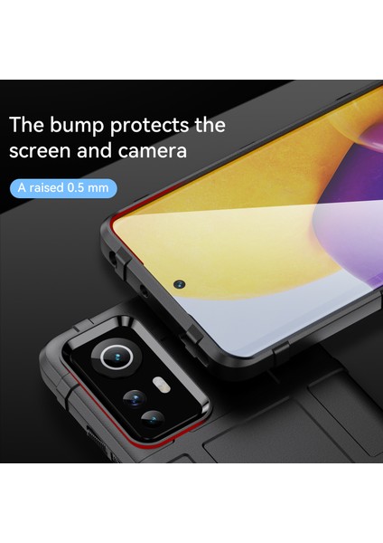 Sağlam Kare Izgara Tasarımı Kalınlaştırılmış Tpu Tpu Anti-Çizelge Absorpsiyon Kapağı Xiaomi 12 5G/12X 5G/12S 5g-Black (Yurt Dışından) fırsatları