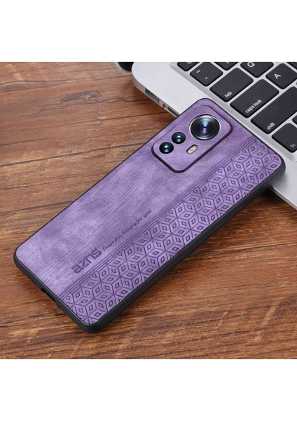 Xiaomi 12 5G/12X 5G/12S 5G/12S Pro 5g, Ön Anti Baskılı Pu Deri+Tpu Koruyucu Arka Kapak-Mor (Yurt Dışından) fırsatları