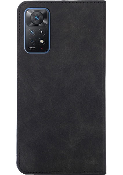 Xiaomi Redmi Için Note 12 Pro 4g/11 Pro 4g (Mediatek)/note 11 Pro 5g (Qualcomm) Cilt Touch Pu Deri Flip Telefon Kılıfı Folio Kart Yuvası Kitap Standı Kapak Black (Yurt Dışından) modelleri