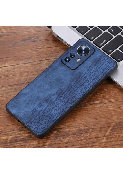 Xiaomi 12 5G/12X 5G/12S 5G/12S Pro 5g, Dalgalı Baskılı Pu Deri+Tpu Koruyucu Arka Kapak-Mavi Için (Yurt Dışından) fırsatları