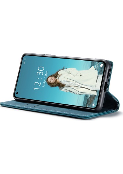Otomatik Varma Basit Tasarım Xiaomi Mi Için Deri Cüzdan Kılıfı 11 Lite 4g/5g/11 Lite 5g Ne-Blue (Yurt Dışından)