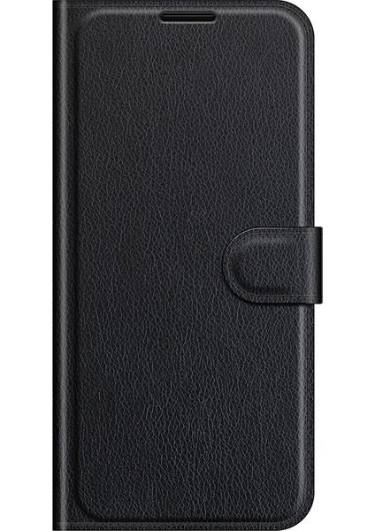 Folio Flip Litchi Cilt Cüzdan Stand Deri Kılıf Xiaomi Mi 11 Lite 4g/5g/11 Lite 5g Ne Cep Telefonu Kapak Black (Yurt Dışından)