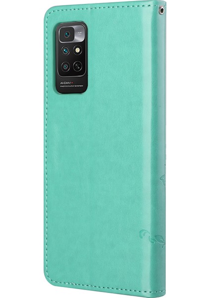 Xiaomi Için Redmi Note 11 4g (Qualcomm)/redmi Note 11S 4g Kelebek Çiçek Baskılı Pu Deri Cüzdan Kılıf Standı Manyetik Kapatma Şok Geçirmez Telefon Kapağı Kayışlı Yeşil (Yurt Dışından) indirimleri