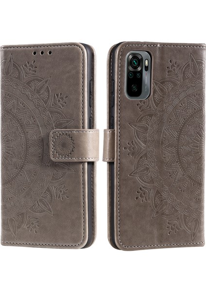 Basılı Mandala Çiçek Cüzdan Deri Kılıfı Xiaomi Poco M5S Için Kayış 4g/redmi Not 10 4g/not 10S 4g-Gre (Yurt Dışından) fiyatları