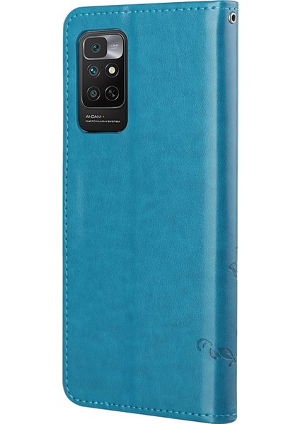 Xiaomi Için Redmi Note 11 4g (Qualcomm)/redmi Note 11S 4g Kelebek Çiçek Baskılı Pu Deri Cüzdan Kılıf Standı Manyetik Kapatma Şok Geçirmez Telefon Kapağı Kayışlı Mavi (Yurt Dışından) indirimleri